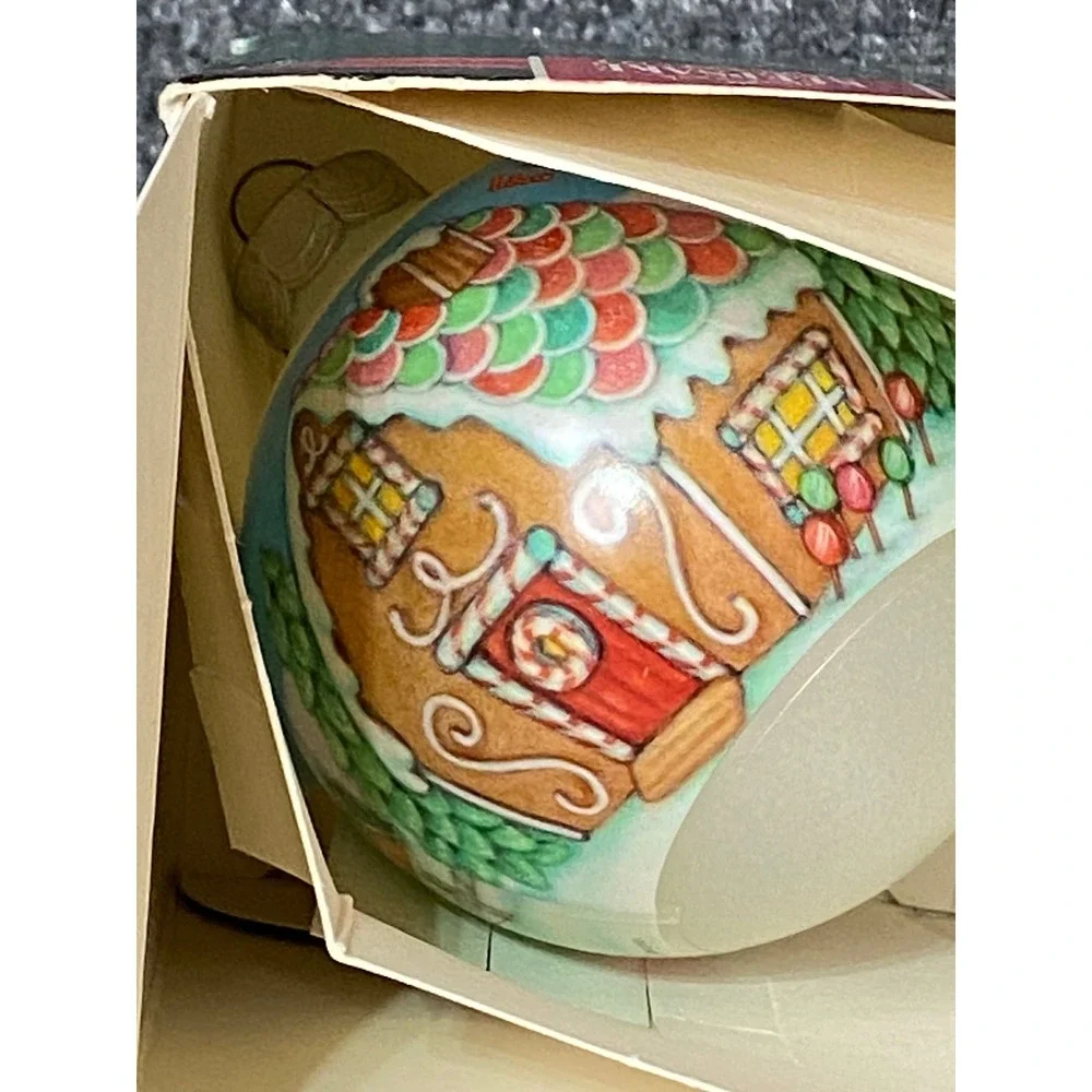 Hallmark Keepsake‎ Ornament 1992 From Our Home to Yours Glass Gingerbread NOS